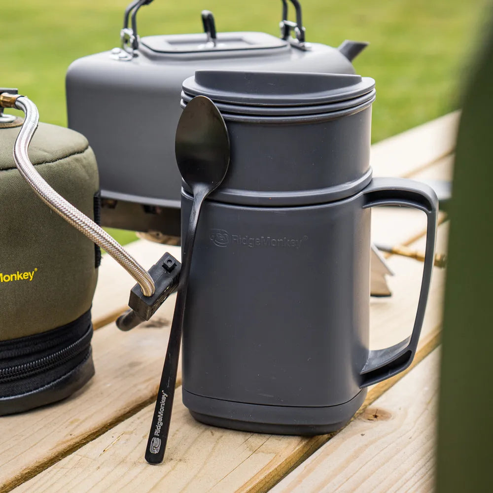 RidgeMonkey Fishing ThermoMug DLX Brew Set Grey