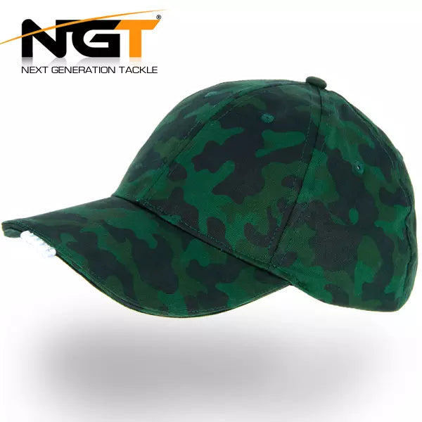 NGT Camouflage Cap – 5 LED Light Hat